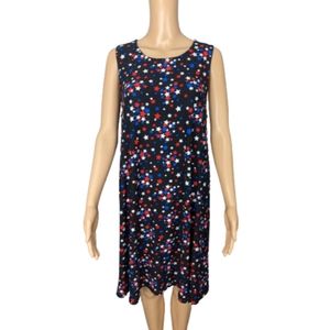 Harlow & Rose Black Patriotic Star Print Dress L